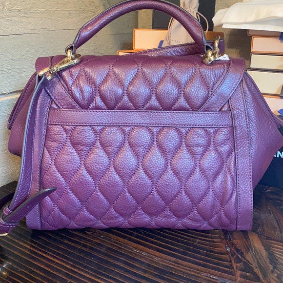 NWT Vera Bradley Quilted Stella Satchel Aubergine - Picture 8 of 17